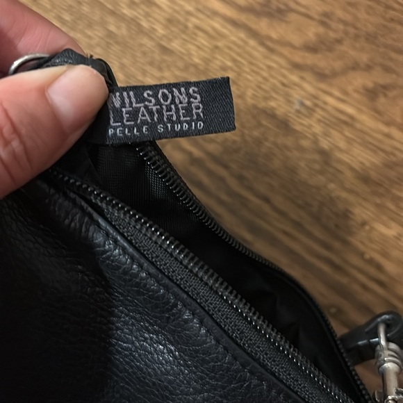 Wilson’s leather Black Leather Wristlet with Red Heart Accents - Picture 4 of 7